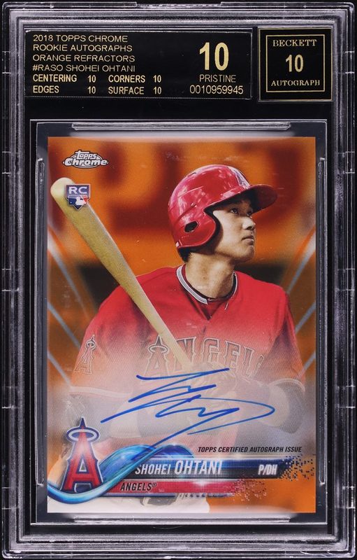 2018 Topps Chrome Rookie Autographs Orange Refractors Shohei Ohtani RASO