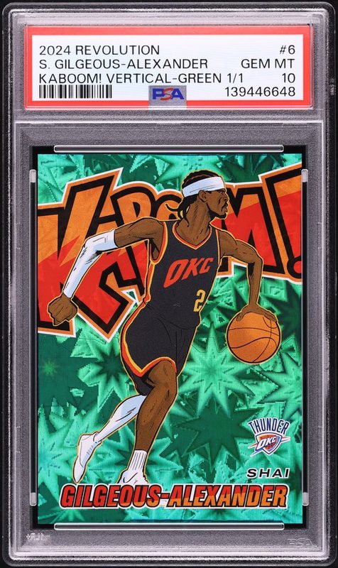 2024 Panini Revolution Kaboom! Vertical Shai Gilgeous-Alexander Green 1/1 6
