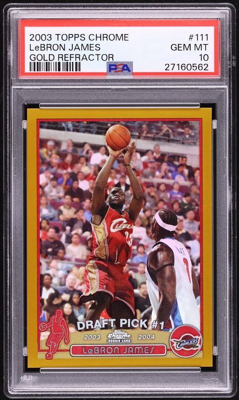2003 Topps Chrome LeBron James Gold Refractor 111