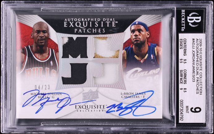 2009 Exquisite Collection Numbers Michael Jordan/23/LeBron James ADJJ