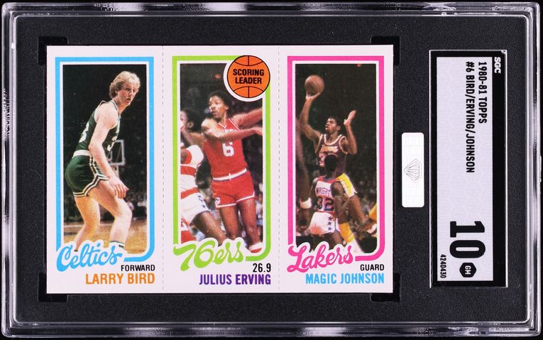 1980 Topps Basketball Julius Erving Larry Bird Magic Johnson ROOKIE MBA SGC 10 GEM MINT