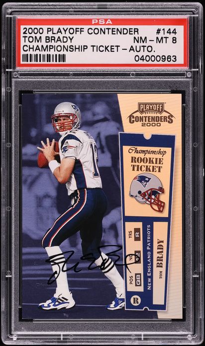 2000 Playoff Contenders Championship Ticket Tom Brady Championship Ticket-Autograph 144