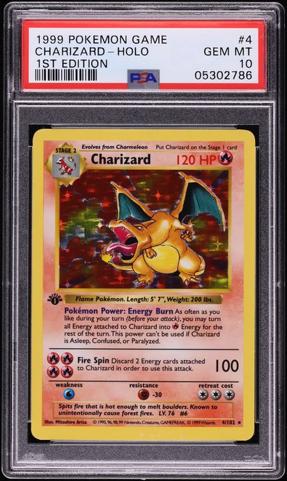 1999 Pokemon Game Charizard-Holo 1st Edition 4