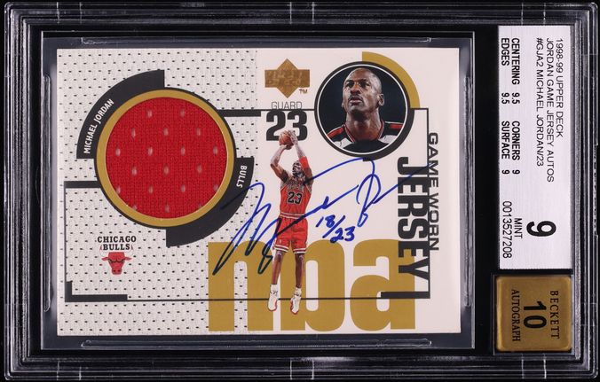 1998 Upper Deck Michael Jordan Game Jersey Autographs Michael Jordan UD GJA2