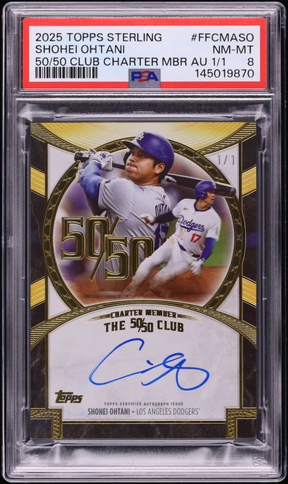 2025 Topps Sterling 50/50 Club Charter Member Autograph 1/1 Shohei Ohtani FFCMASO