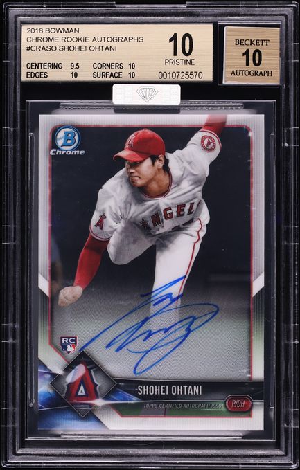 2018 Bowman Chrome Rookie Autographs Shohei Ohtani/Pitching CRASO