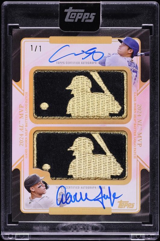 2025 Topps Chrome Dual MVP Shohei Ohtani & Aaron Judge GOLD MLB LOGOMAN PATCH AUTO 1/1 #GLDA-OJ