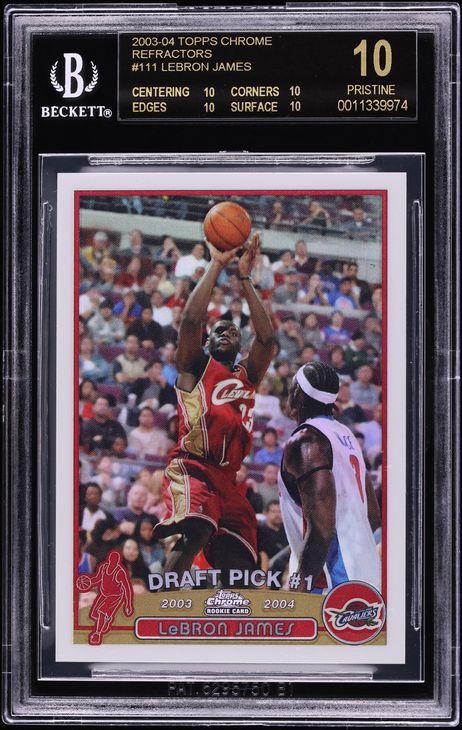 2003 Topps Chrome Refractors LeBron James 111