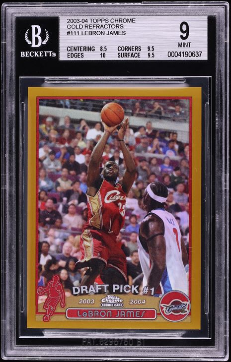 2003 Topps Chrome Refractors Gold LeBron James 111