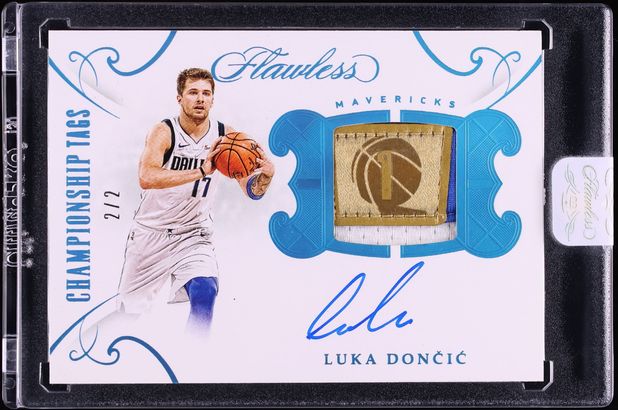 2018 Panini Flawless Championship Tags Luka Doncic ROOKIE TAG PATCH AUTO 2/2 #CT-LDC