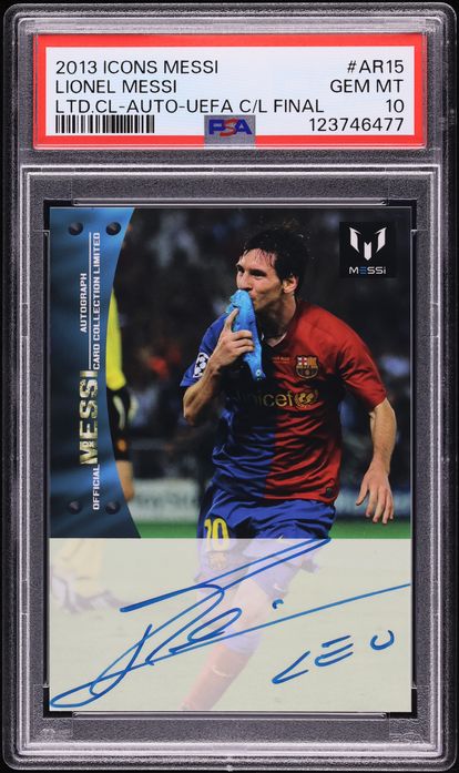 2013 Icons Messi Limited Collection Lionel Messi Autograph-UEFA Champions League Final AR15