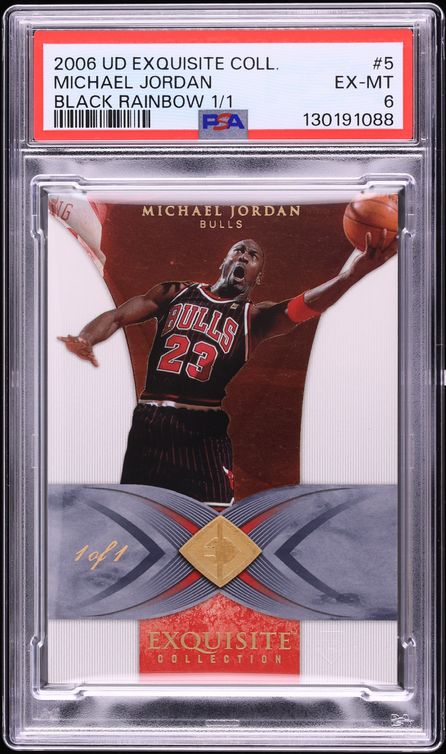 2006 UD Exquisite Collection Michael Jordan Black Rainbow 1/1 5