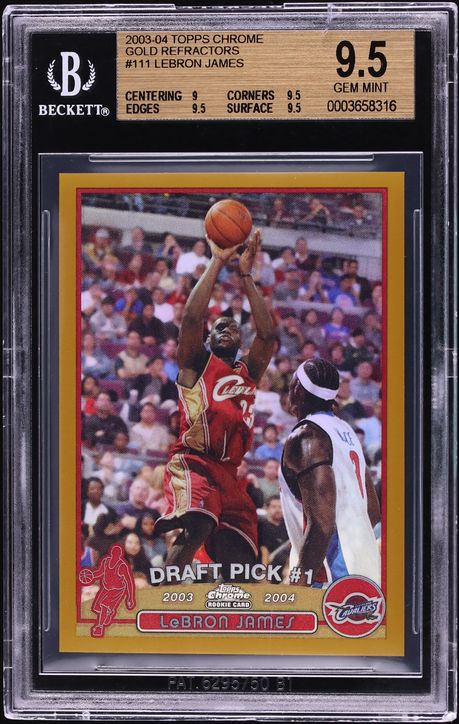 2003 Topps Chrome Refractors Gold LeBron James 111