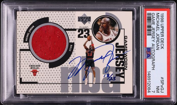 1998 Upper Deck MJ Game Jersey Autograph Michael Jordan Game Jersey Autograph SPxGJ