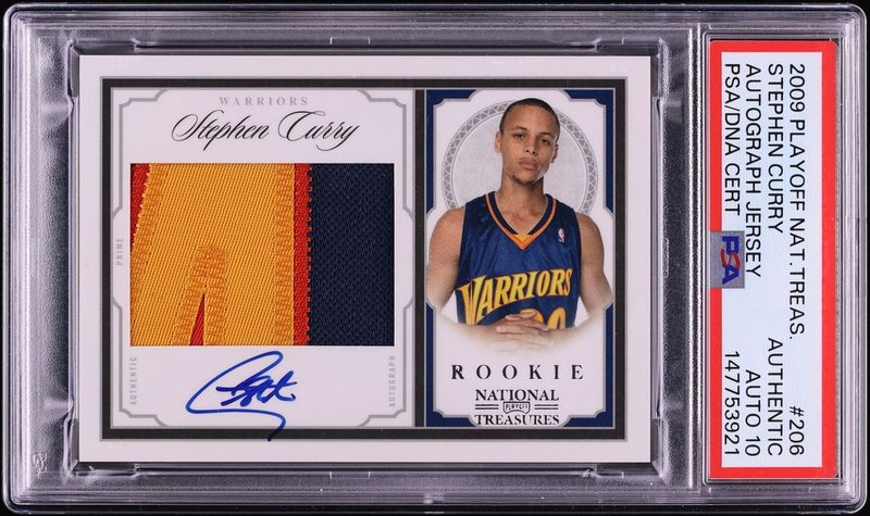 2009 Playoff National Treasures Stephen Curry Autograph Jersey 206