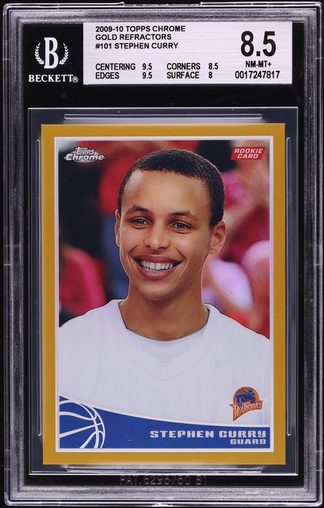 2009 Topps Chrome Refractors Gold Stephen Curry 101