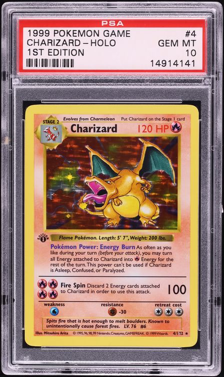 1999 Pokemon Game Charizard-Holo 1st Edition 4