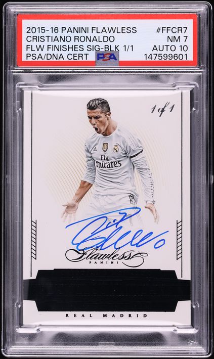 2015-16 Panini Flawless Flawless Finishes Signatures Cristiano Ronaldo Black 1/1 FFCR7