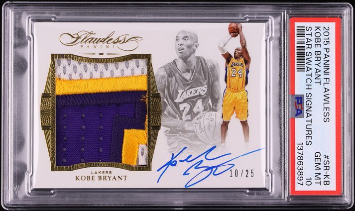 2015 Panini Flawless Star Swatch Signatures Kobe Bryant SR-KB