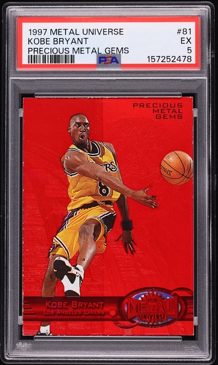 1997 Metal Universe Kobe Bryant Precious Metal Gems 81