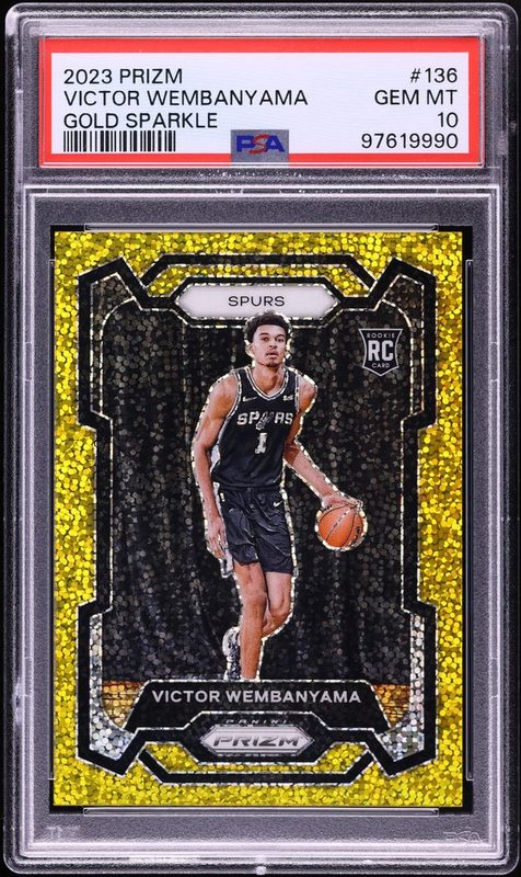 2023 Panini Prizm Victor Wembanyama Gold Sparkle 136