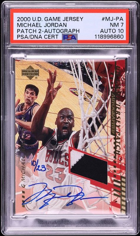 2000 Upper Deck Game Jersey Michael Jordan Patch 2-Autograph MJ-PA