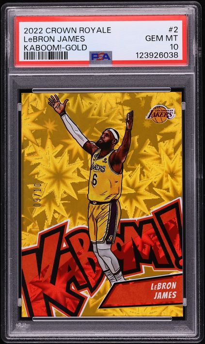2022 Panini Crown Royale Kaboom! LeBron James Gold 2