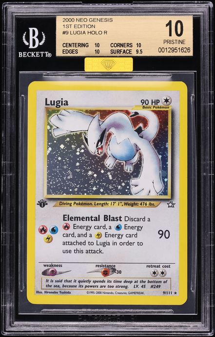 2000 Pokemon Neo Genesis 1st Edition Lugia HOLO R 9