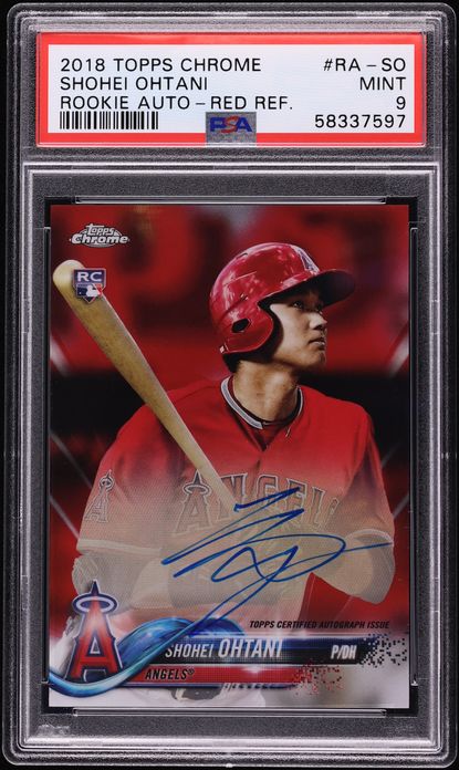 2018 Topps Chrome Rookie Autograph Shohei Ohtani Red Refractor RA-SO