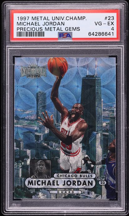 1997 Metal Universe Championship Michael Jordan Precious Metal Gems 23
