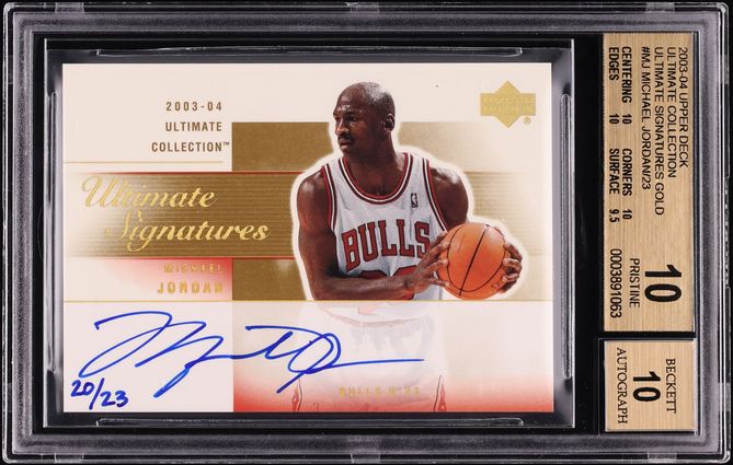 2003 Ultimate Collection Signatures Gold Michael Jordan/23 MJ