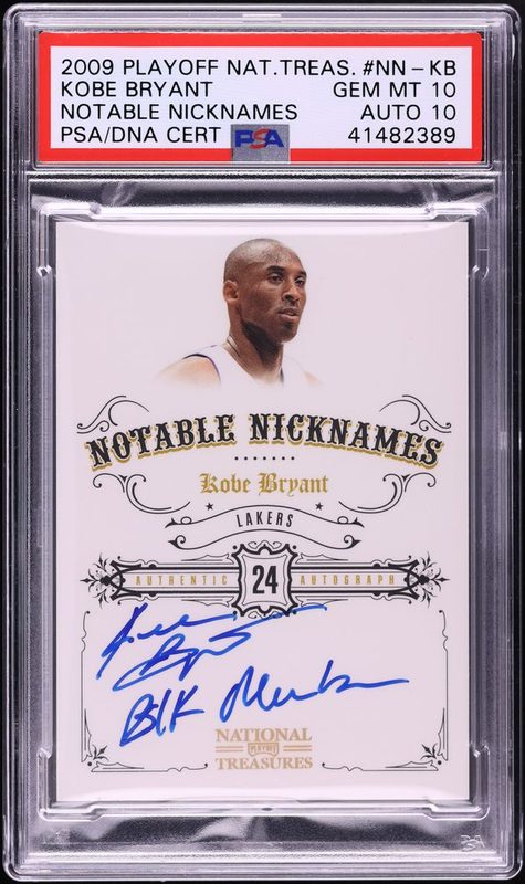 2009 National Treasures Notable Nicknames Kobe Bryant AUTO DNA 10 /99 #NN-KB PSA 10 GEM MINT