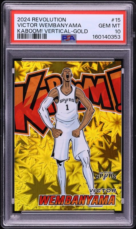 2024 Panini Revolution Kaboom! Vertical Victor Wembanyama Gold 15