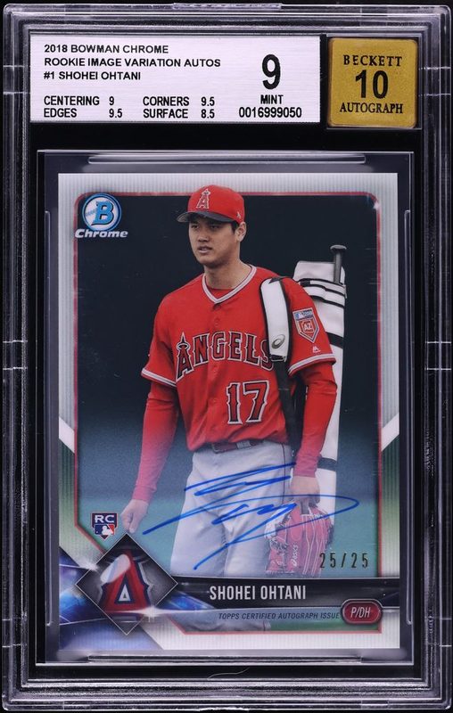 2018 Bowman Chrome Rookie Image Variation Autographs Shohei Ohtani 1