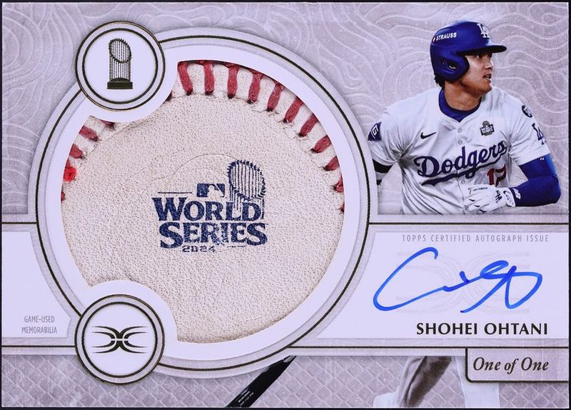 2025 Topps Definitive Collection World Series Shohei Ohtani RELIC AUTO 1/1 #WSAR-SOH CGC AUTH