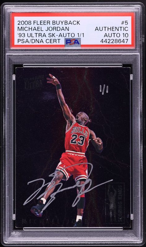 2008 Fleer Buyback Michael Jordan 1993 Ultra Scoring Kings-Autograph 1/1 5