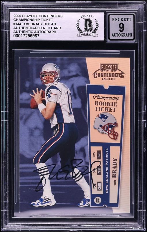 2000 Playoff Contenders Championship Ticket Tom Brady AU 144