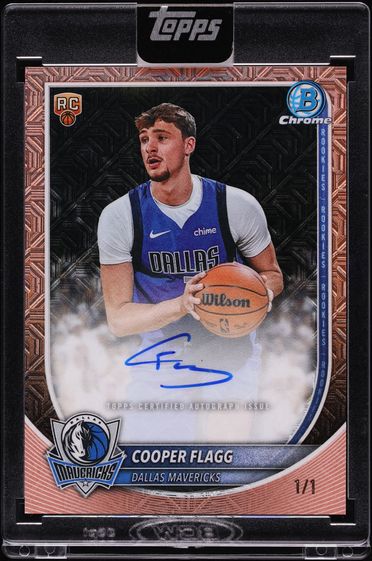 2025 Bowman Chrome Rose Gold Mojo Cooper Flagg ROOKIE AUTO 1/1 #BCA-CF