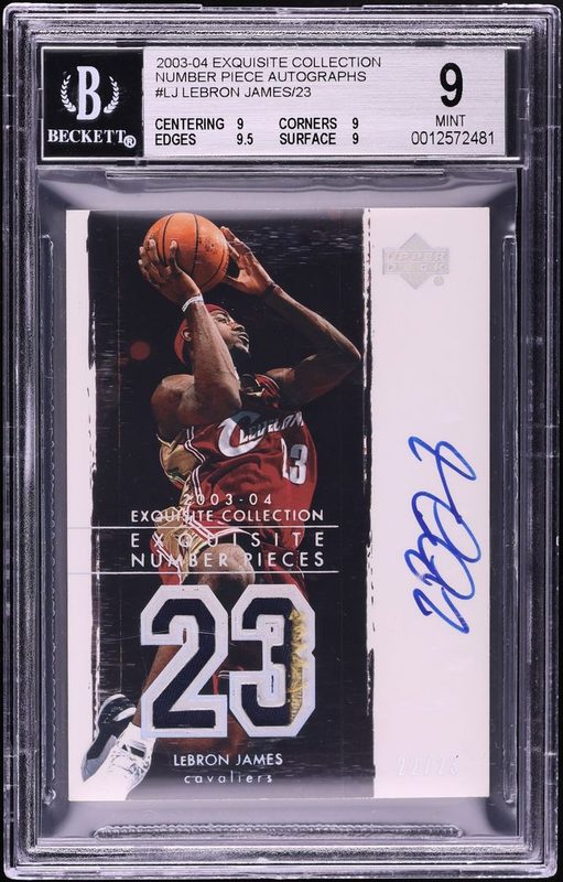 2003 Exquisite Collection Number Piece Autographs LeBron James/23 LJ
