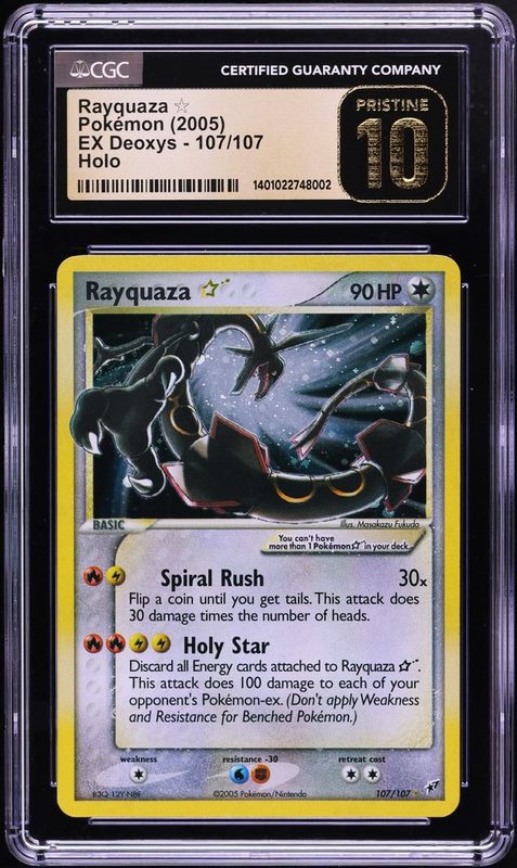 2005 EX Deoxys - English Rayquaza ☆ Ultra Rare Holo 107/107