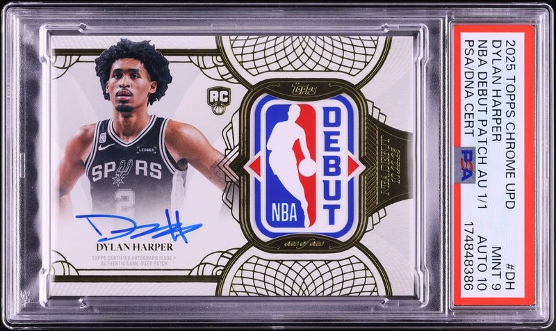 2025 Topps Chrome Update NBA Debut Patch Autographs 1/1 Dylan Harper DH