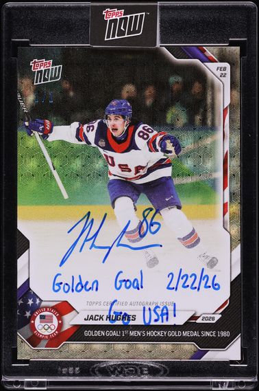 2026 Topps Now Olympics Foilfractor Jack Hughes AUTO 1/1 #18-A
