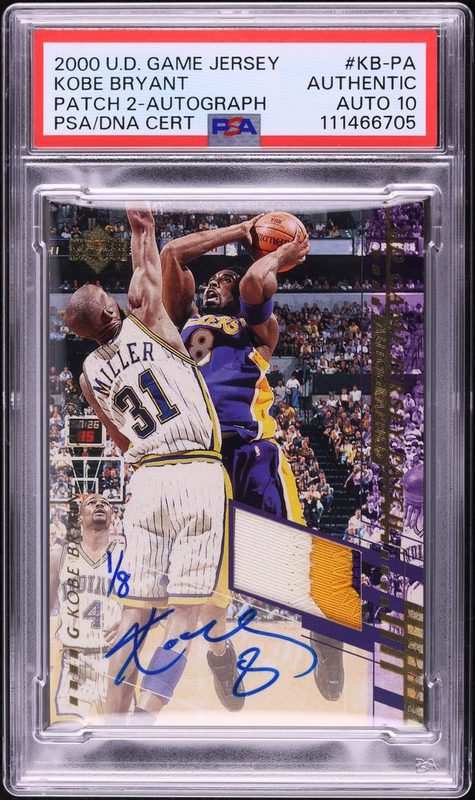 2000 Upper Deck Game Jersey Kobe Bryant Patch 2-Autograph KB-PA
