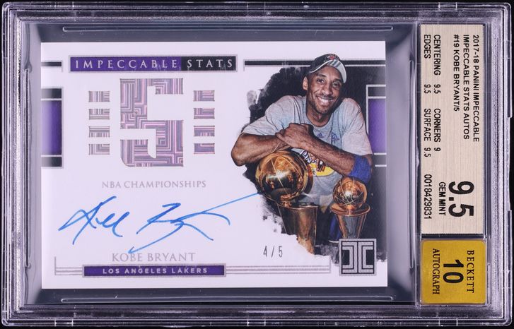 2017 Panini Impeccable Impeccable Stats Autographs Kobe Bryant/5 19